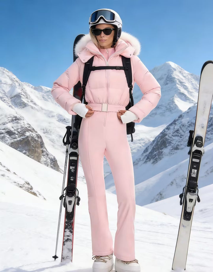 Damen Zweiteiliges Ensemble aus strukturierter Kurzjacke und hochgeschnittener Schlaghose Echo Archiv