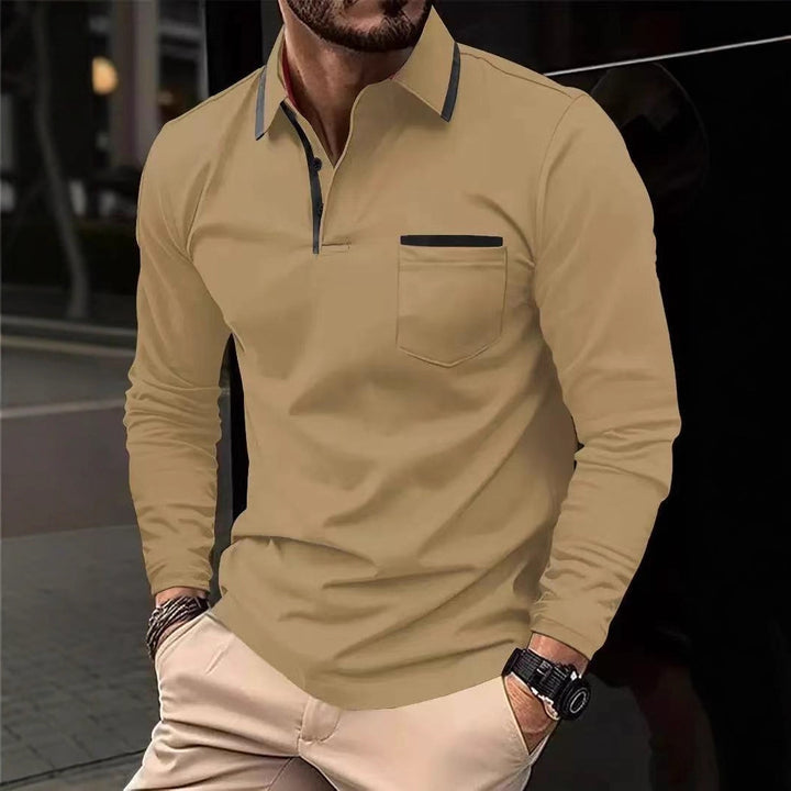 Herren Poloshirt mit modernem Kragen und Brusttasche Echoarchiv