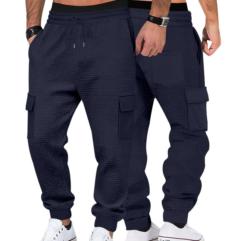 Herren Cargo-Jogginghose aus Waffelstruktur mit Kordelzug und Bündchen Echoarchiv