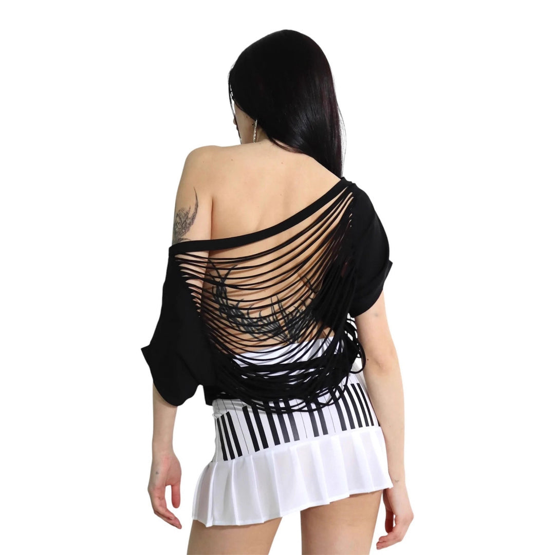 Damen Oversized Shirt mit glitzerndem Grafikelement Echo Archiv