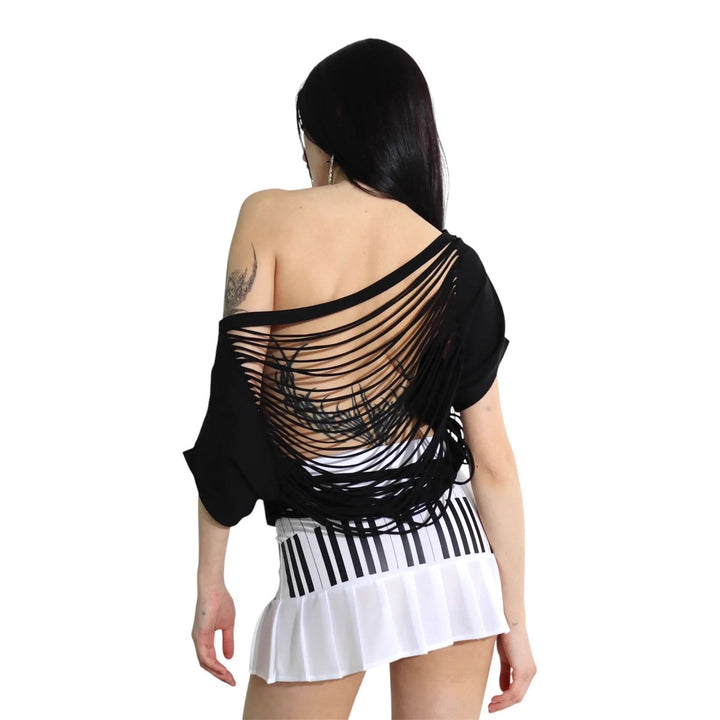Damen Oversized Shirt mit glitzerndem Grafikelement Echo Archiv