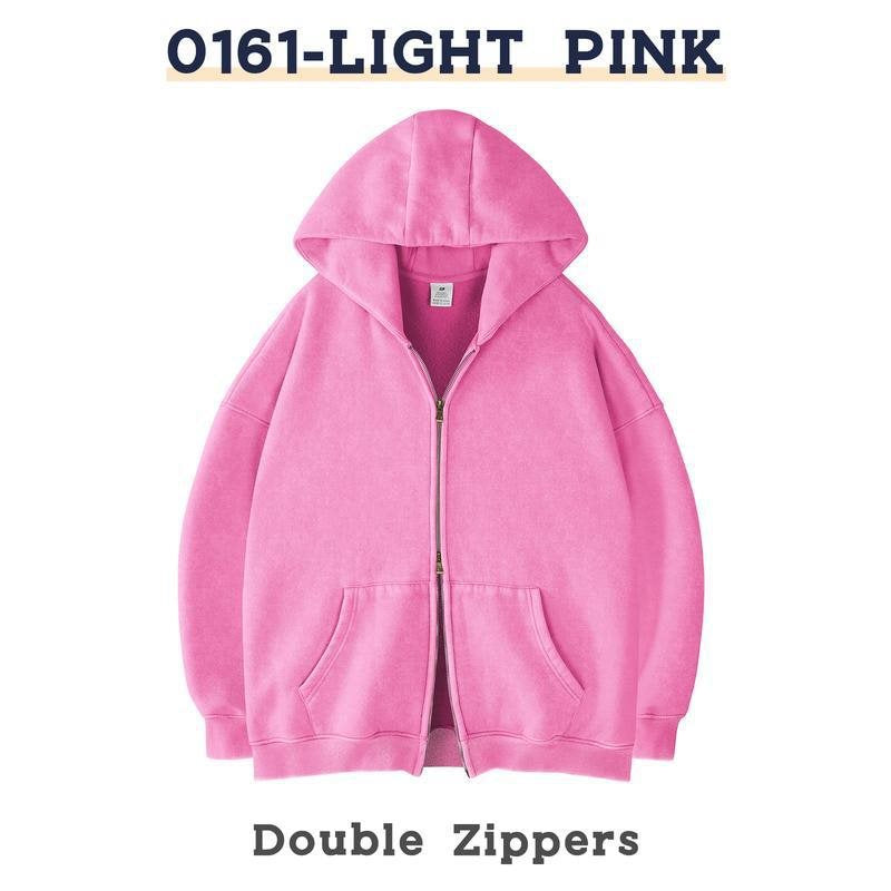 Unisex Oversized Kapuzenjacke mit Doppelreißverschluss und Kängurutaschen Echo Archiv