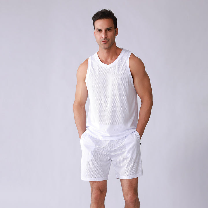 Herren Atmungsaktives Sport-Tanktop mit leichten Shorts Echoarchiv