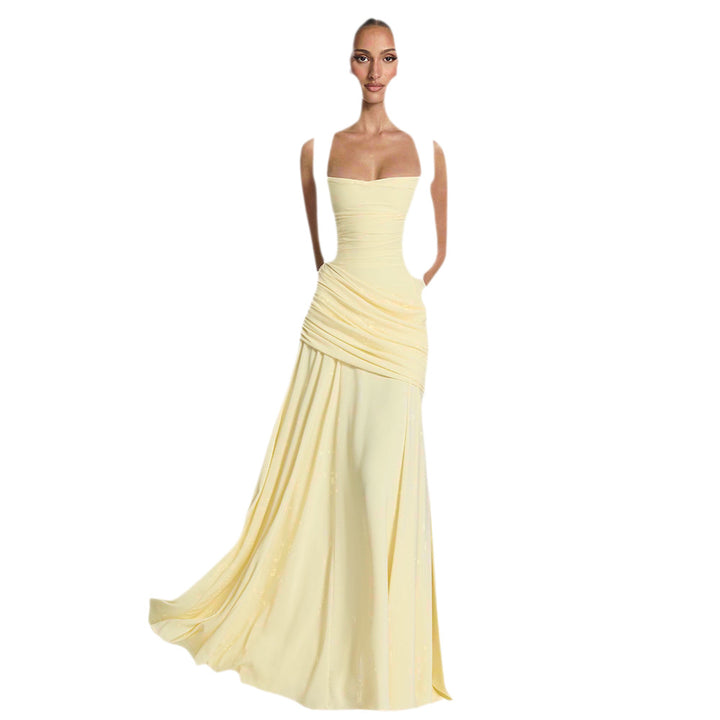 Damen Maxikleid mit innovativem Drapierungseffekt und elegantem Schnitt Echo Archiv