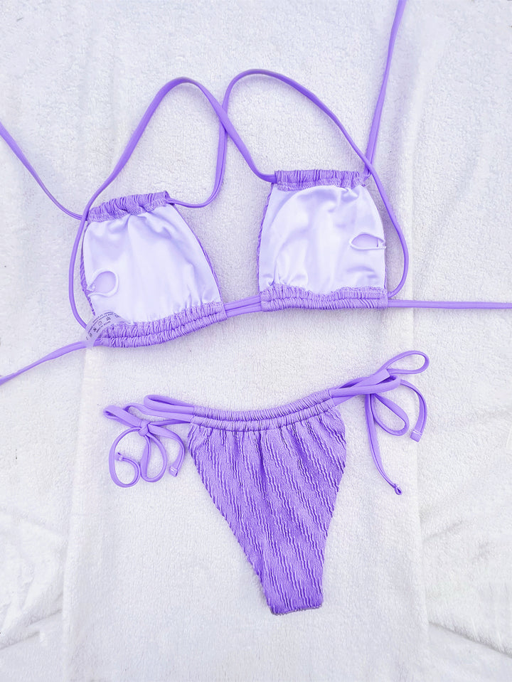 Damen Triangel-Bikini mit Rippstruktur und verstellbaren Trägern Echo Archiv