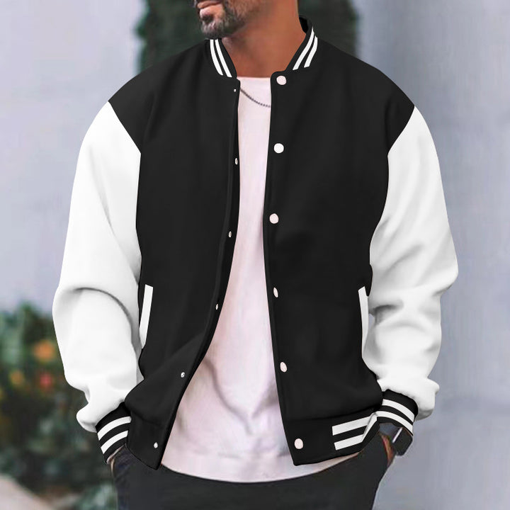 Herren Varsity-Jacke mit Kontrastärmeln und strapazierfähigem Material Echoarchiv