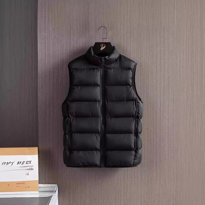 Herren Slim-Fit ultraleichte Stepp-Thermoweste mit hochschließendem Kragen und wasserabweisenden Reißverschlüssen Echoarchiv