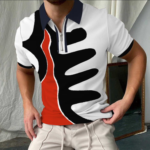 Stylisches Kariertes Kurzarm-Polo-Shirt für Herren Echoarchiv