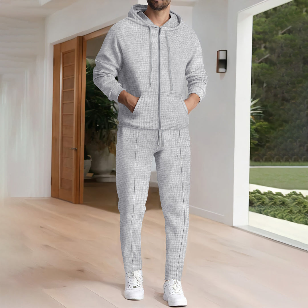 Herren Freizeit-Hoodie und Jogginghose Set mit modernem Design Echoarchiv