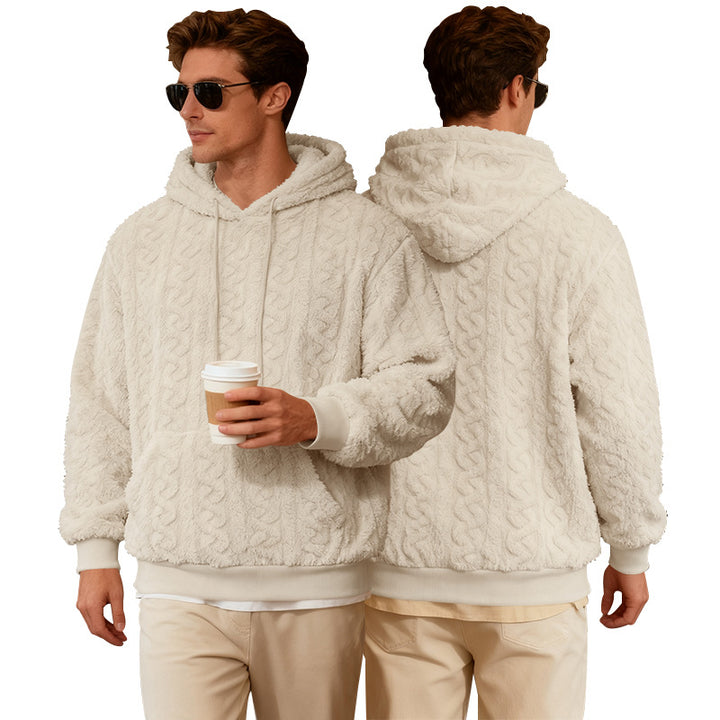 Herren Kuscheliger Hoodie mit strukturiertem Fleece Echoarchiv