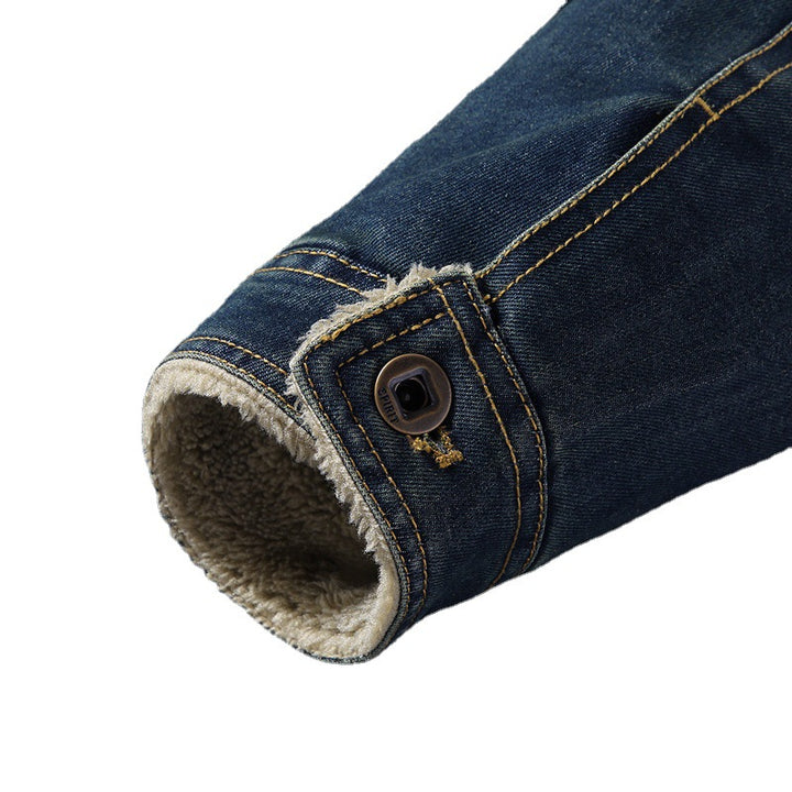 Herren Lässige Jeansjacke mit Teddyfutter Echo Archiv