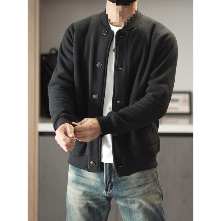 Herren Bequeme Fleecejacke mit Knöpfen Echo Archiv