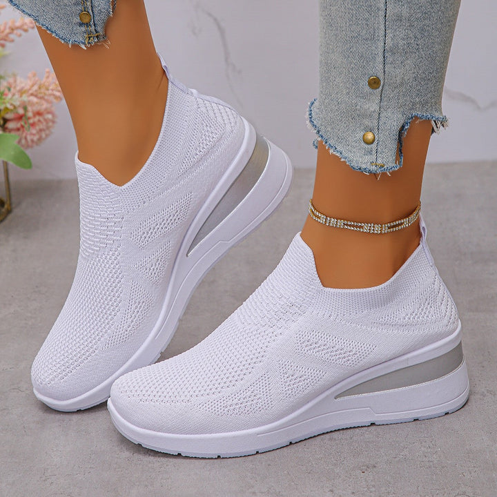 Damen Komfortable Wedge-Sneaker aus atmungsaktivem Strickmaterial Echo Archiv