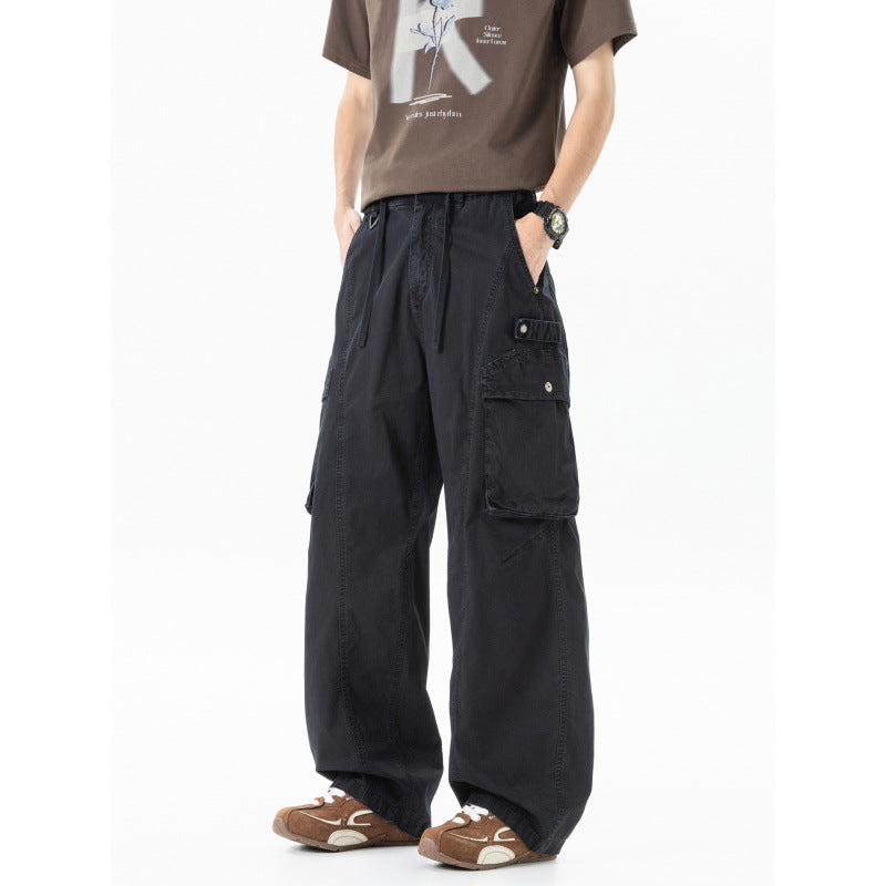 Herren weite Cargo-Hose im Baggy‑Schnitt mit Utility‑Taschen und Kordelbund Echo Archiv