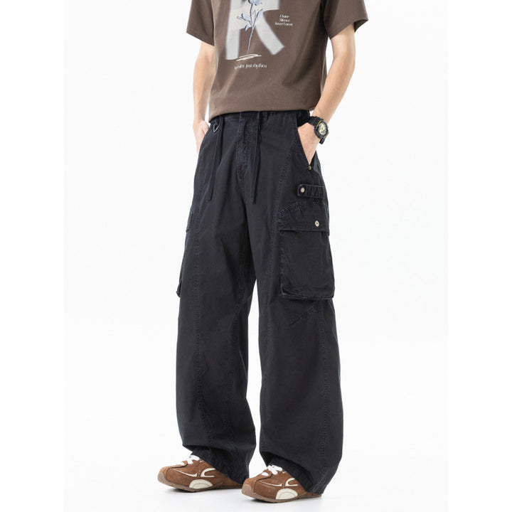 Herren weite Cargo-Hose im Baggy‑Schnitt mit Utility‑Taschen und Kordelbund Echo Archiv