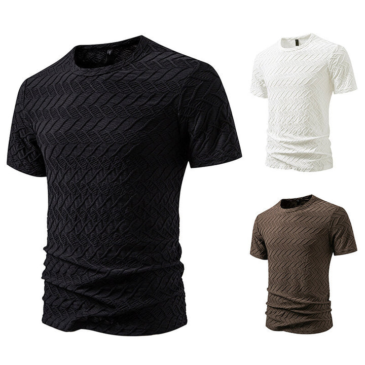Herren Strukturiertes Kurzarmshirt mit modernem Design Echoarchiv