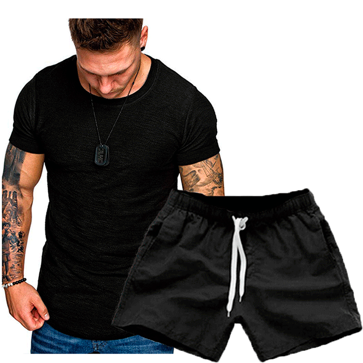 Herren Freizeit-Shirt und Shorts Set Echoarchiv