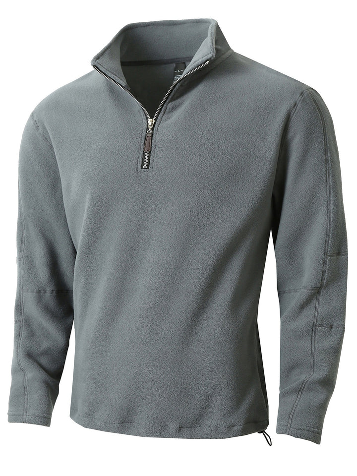 Herren Fleece-Pullover mit praktischen Reißverschlusselementen und hohem Kragen Echoarchiv