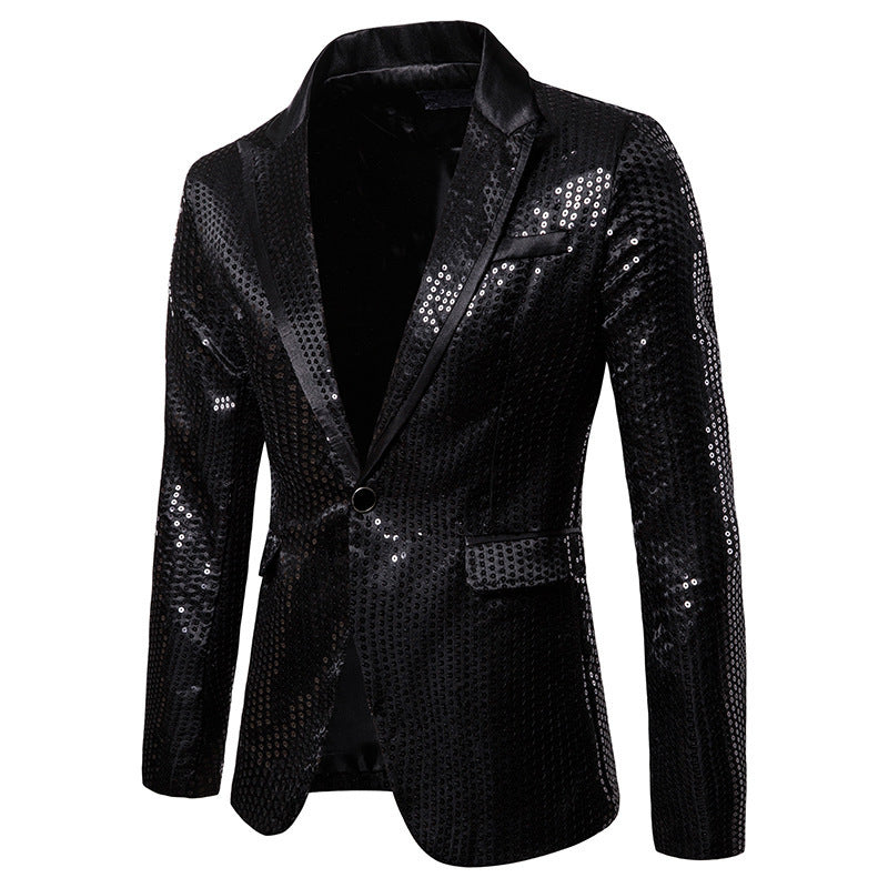 Herren glitzernder Pailletten Blazer Echoarchiv
