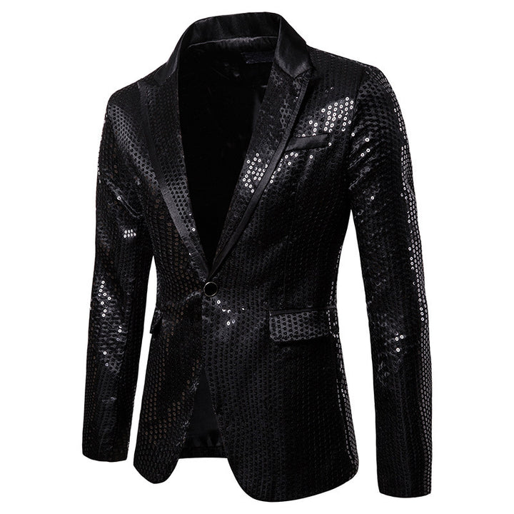 Herren glitzernder Pailletten Blazer Echoarchiv