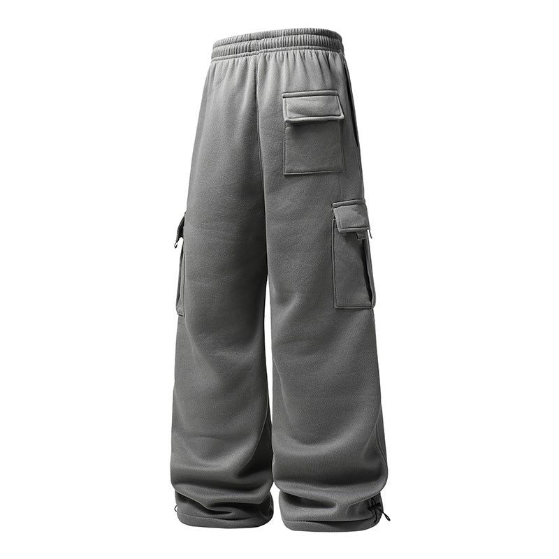 Herren Weite Cargo-Jogginghose mit Thermofleece, Tunnelzugbund & verstellbaren Beinabschlüssen Echoarchiv