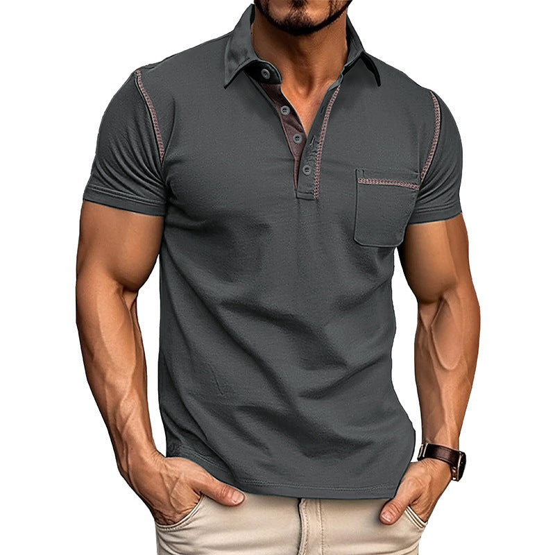 Herren Kurzarm-Poloshirt mit modernem Schnitt und praktischer Brusttasche Echoarchiv