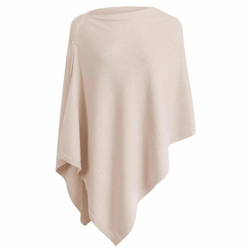 Damen vielseitiger Poncho aus hochwertiger Materialmischung – Célinea