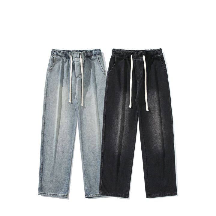 Herren Relaxed-Fit Denim-Jogginghose mit elastischem Tunnelzugbund und geradem Bein Echo Archiv
