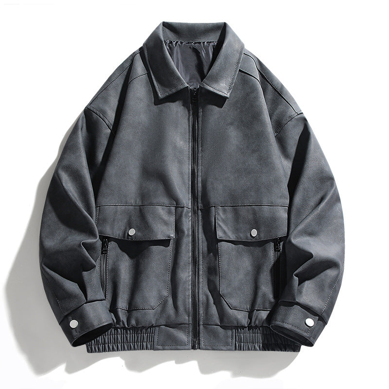 Herren lässige Utility-Jacke mit praktischen Taschen und elastischem Bund Echoarchiv