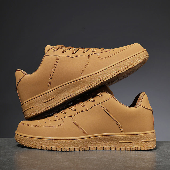Herren Minimalistischer Low-Top Freizeitleder-Sneaker mit gepolstertem Knöchelkragen und rutschfester Profilsohle – Norré
