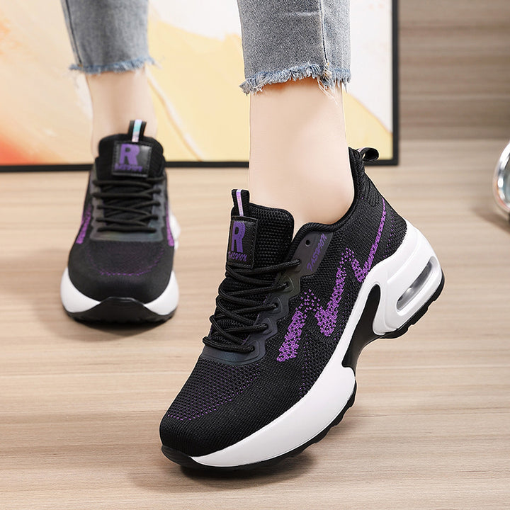 Damen nan modischer Strick-Fitness-Sneaker mit ergonomischer Rocker-Sohle und integrierter Dämpfungskammer Echo Archiv
