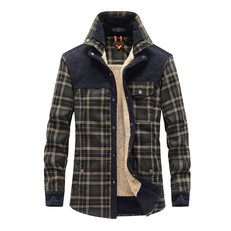 Herren Gemütliche Flanelljacke mit Fleecefutter Echo Archiv