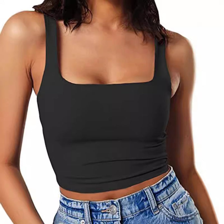 Damen Crop-Top mit quadratischem Ausschnitt und schmalem Schnitt Echo Archiv
