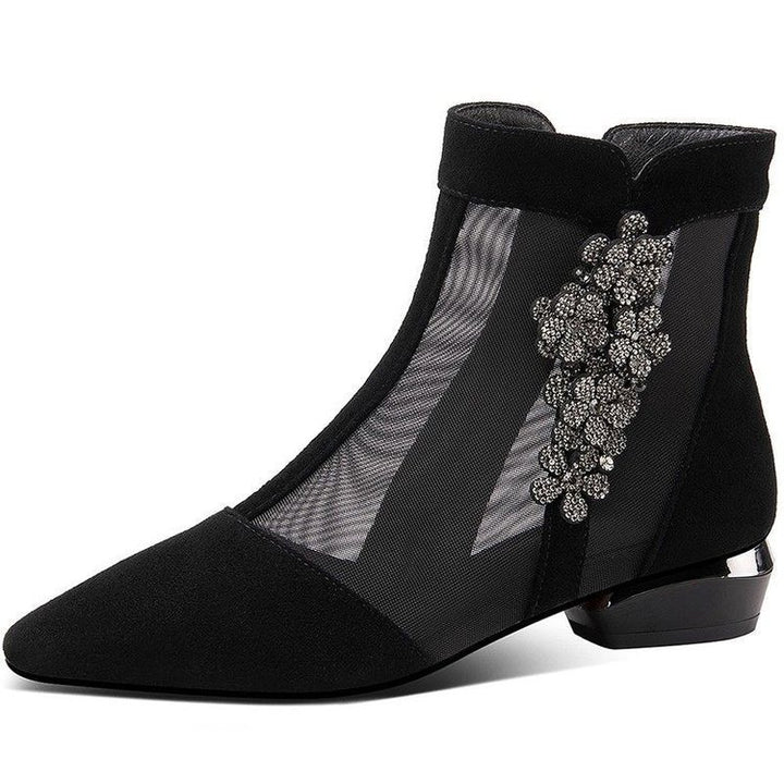 Damen Elegante transparente Stiefeletten mit funkelndem Schmuckdetail Echo Archiv