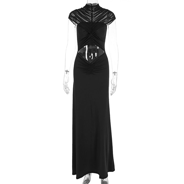 Damen elegantes Abendkleid mit raffinierten Cut-Outs und hochgeschlossenem Kragen Echo Archiv