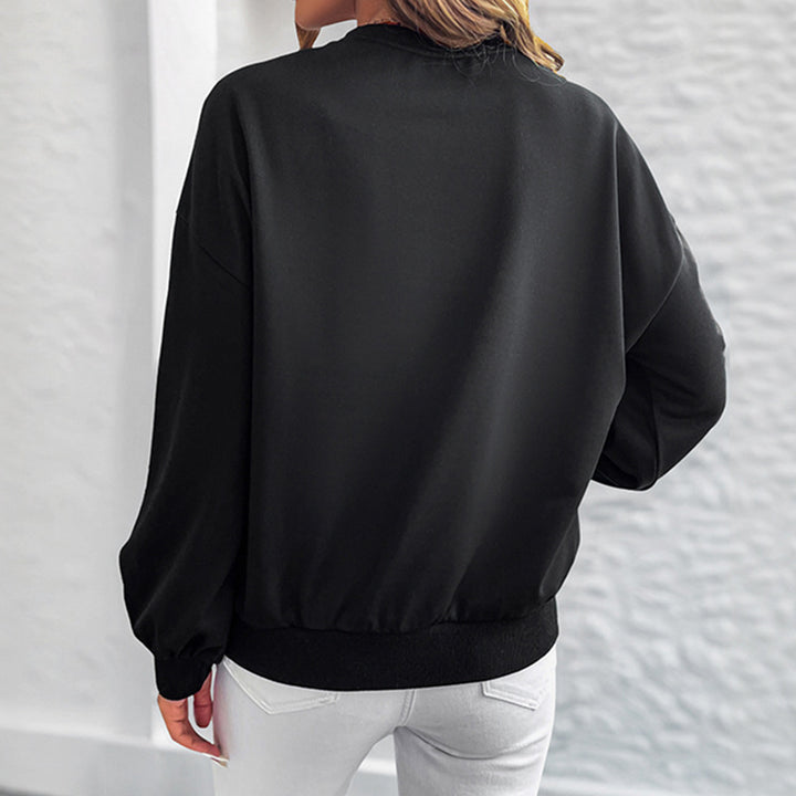 Damen Sweatshirt mit Herzprint und Balloon-Ärmeln Echoarchiv