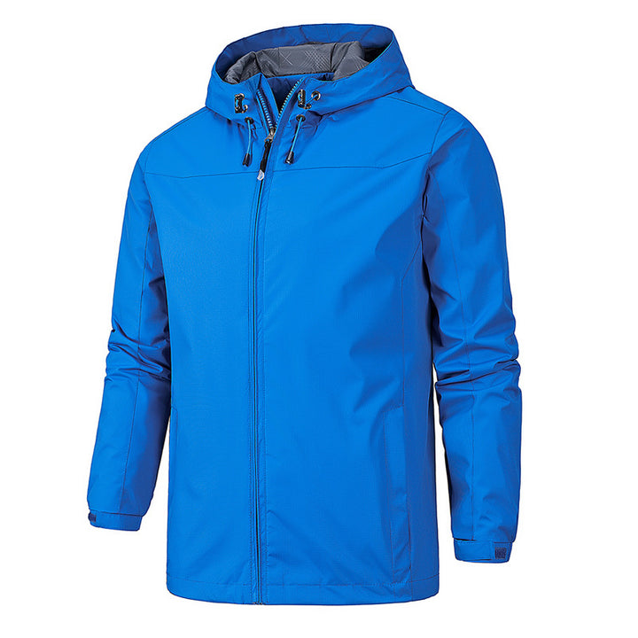 Herren ultraleichte packbare Regenjacke mit verstellbarer Kapuze und elastischen Manschetten Echo Archiv