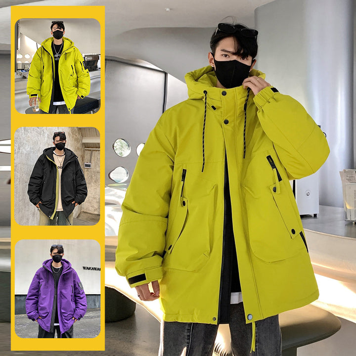 Herren isolierte Winterjacke mit praktischen Taschen und verstellbarer Kapuze Echoarchiv
