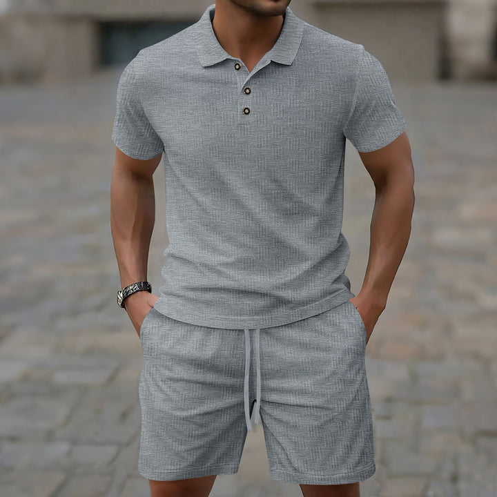 Herren Sportliches Polohemd und Shorts Set Echoarchiv