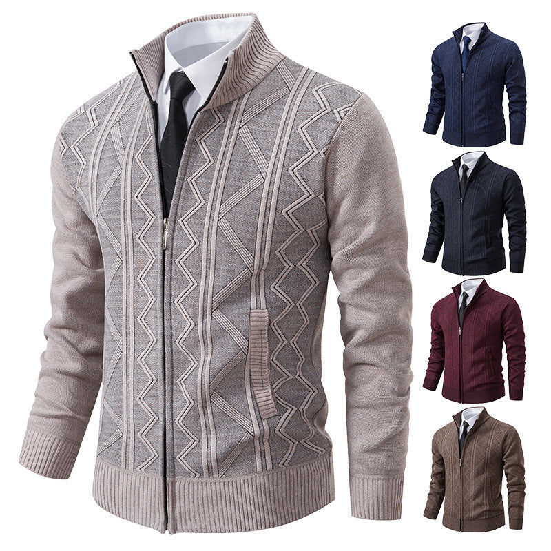Herren Strickjacke mit Echoarchivrnem Zopfmuster Echoarchiv