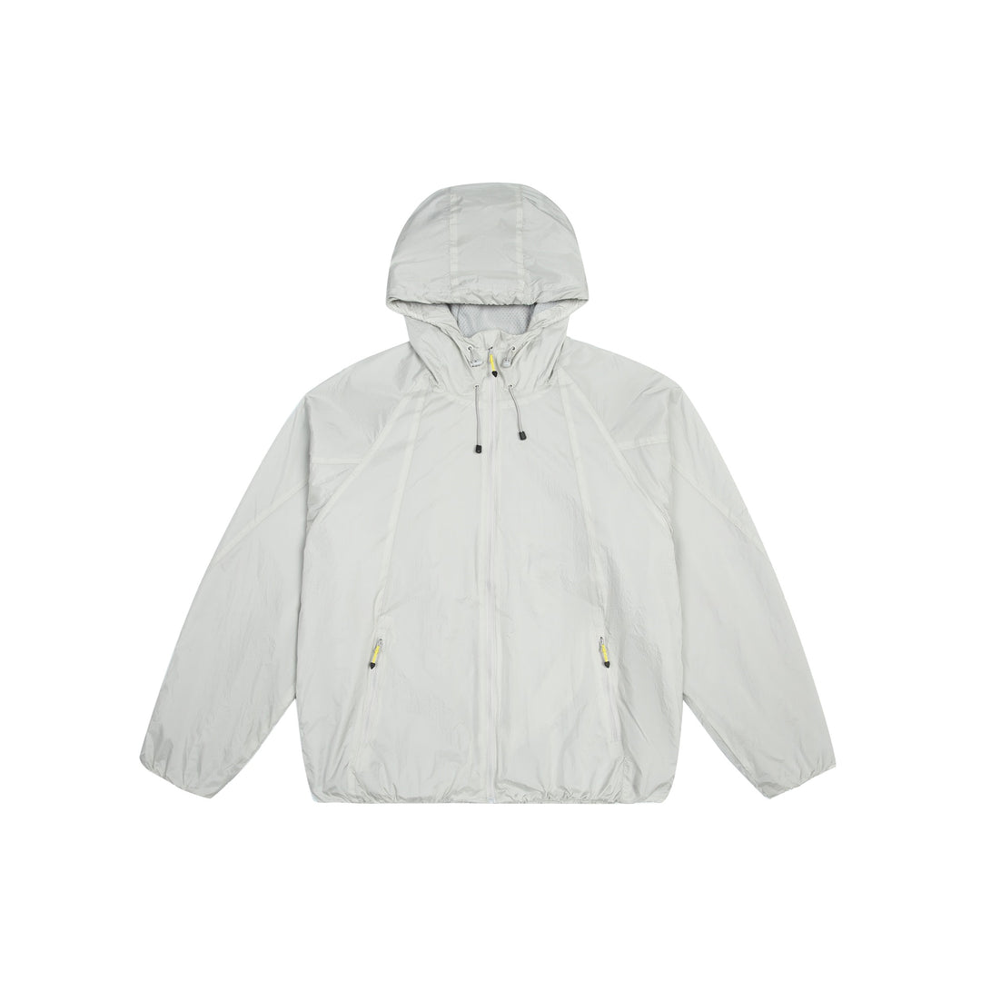 Unisex Leichter Windbreaker mit verstellbarer Kapuze, packbarer Nylonjacke Echoarchiv