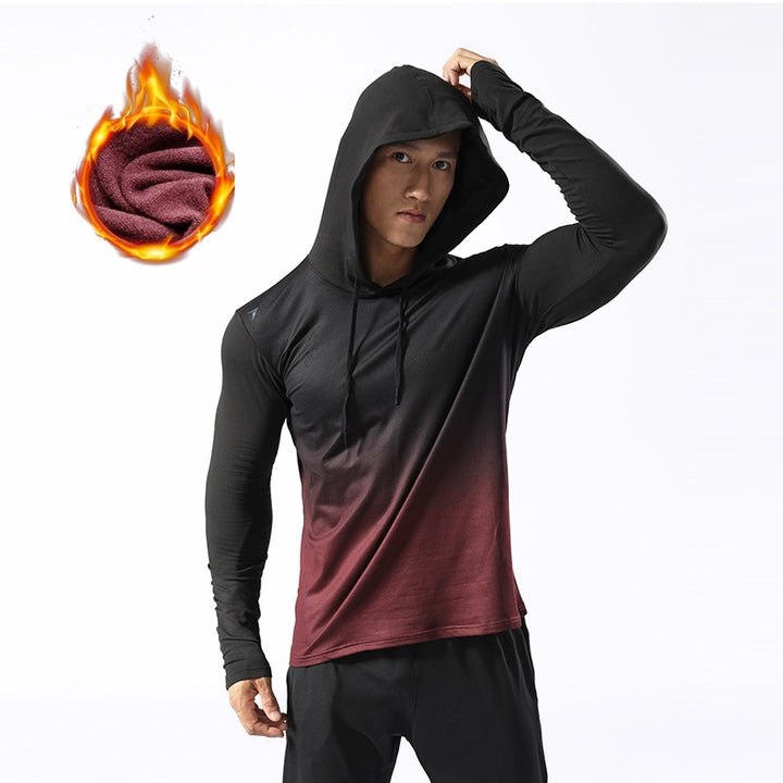 Herren Thermo-Langarm-Hoodie aus Funktionsstretch mit Kapuze, Daumenloch & feuchtigkeitsregulierender Fütterung Echo Archiv