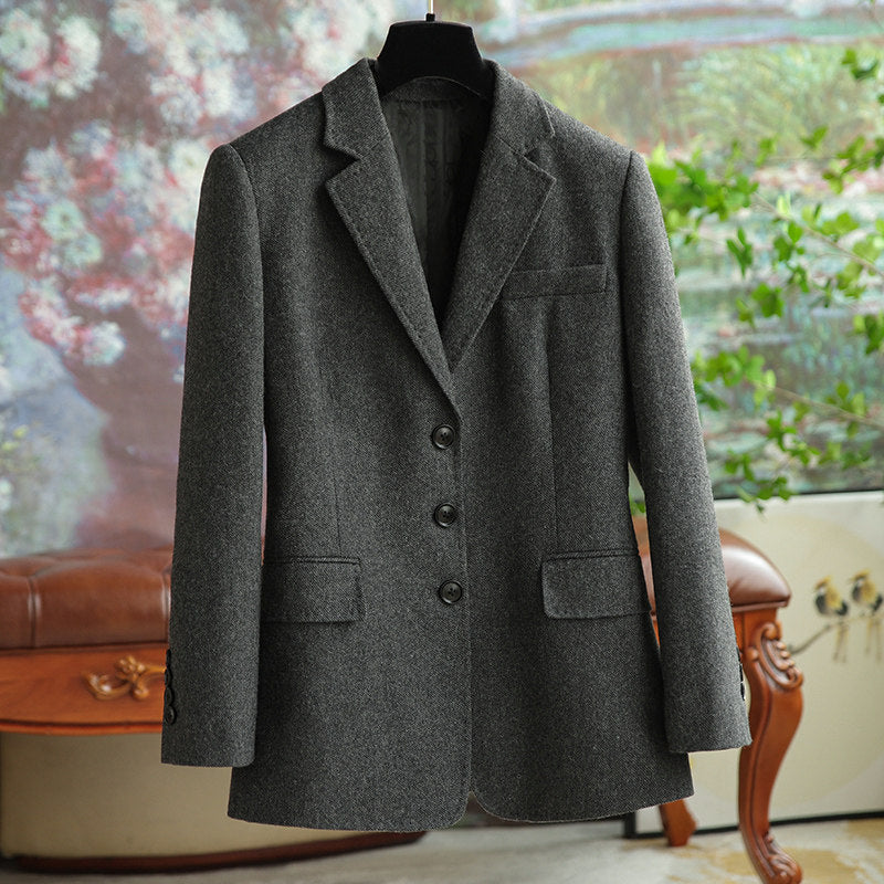 Damen Eleganter und stilvoller Wollblazer Echoarchiv