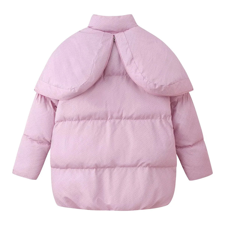 Damen gefütterter Oversize Steppmantel mit Kapuze, Thermowattierung und Pattentaschen – Montévia