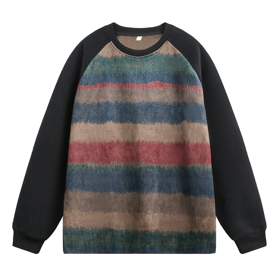Unisex Oversize Pullover im Colorblock‑Strickmix mit Raglanärmeln Echo Archiv