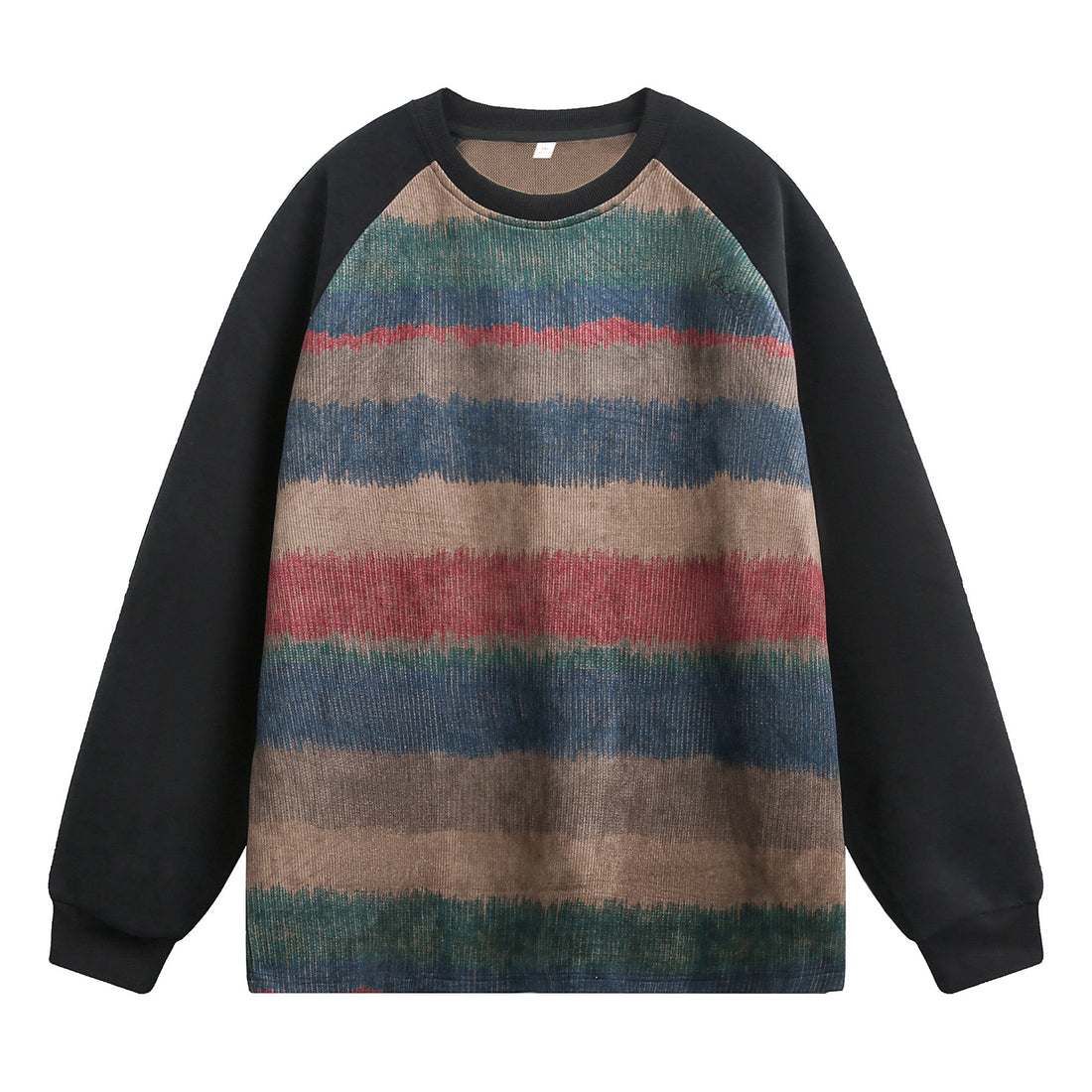 Unisex Oversize Pullover im Colorblock‑Strickmix mit Raglanärmeln Echo Archiv