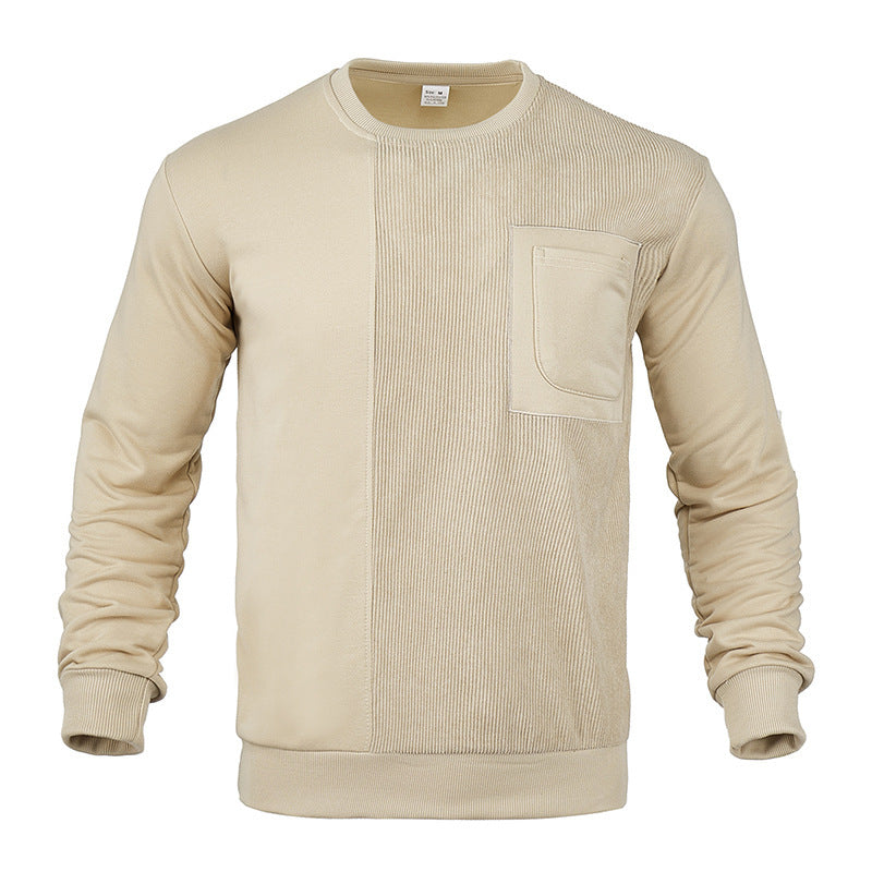 Herren modischer Sweatshirt mit strukturiertem Design und praktischer Brusttasche Echoarchiv