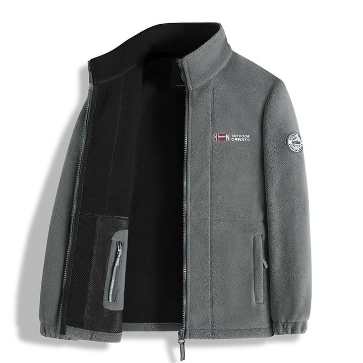 Herren Fleecejacke mit hohem Kragen Echo Archiv