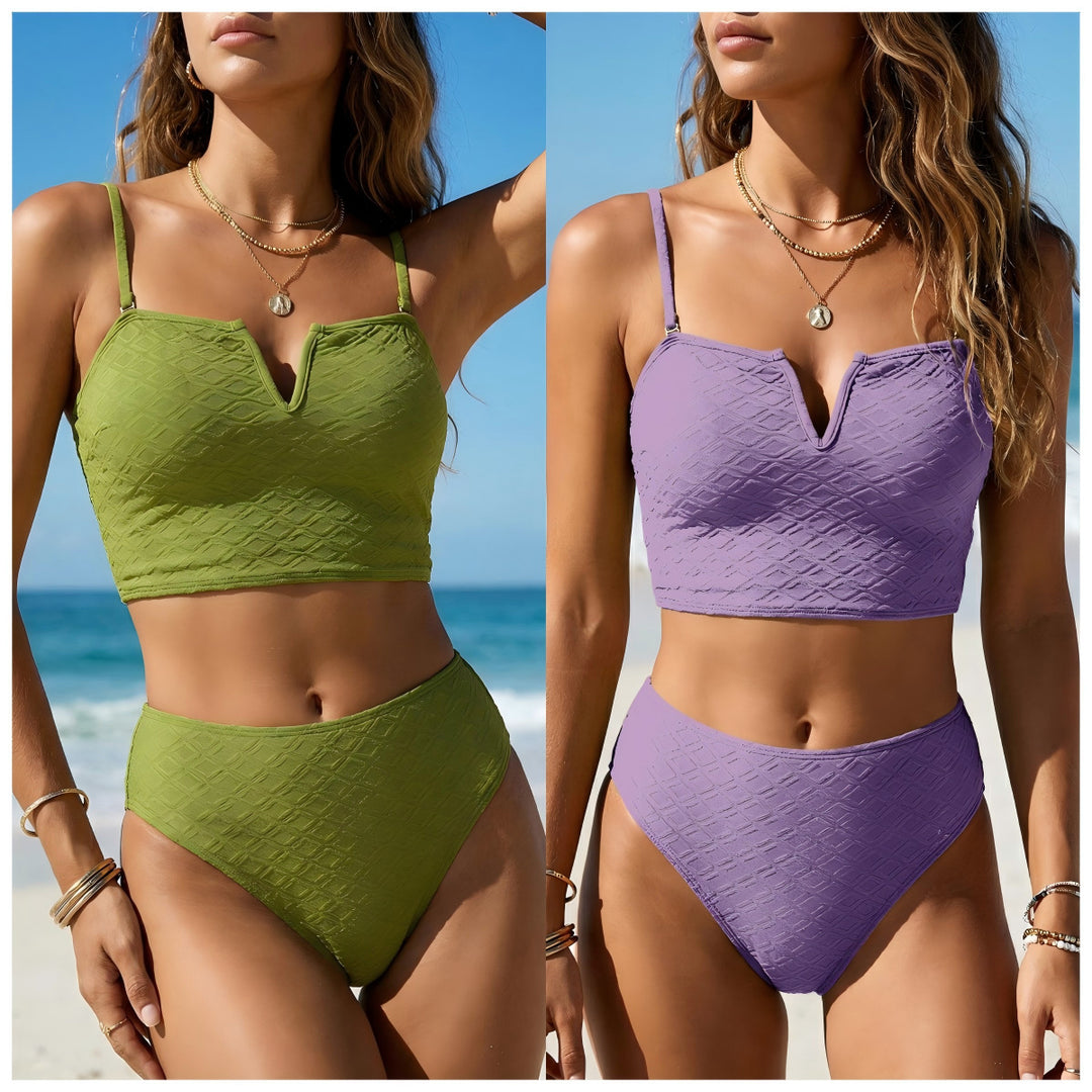 Damen Eleganter Bikini mit Wellenkante Echo Archiv