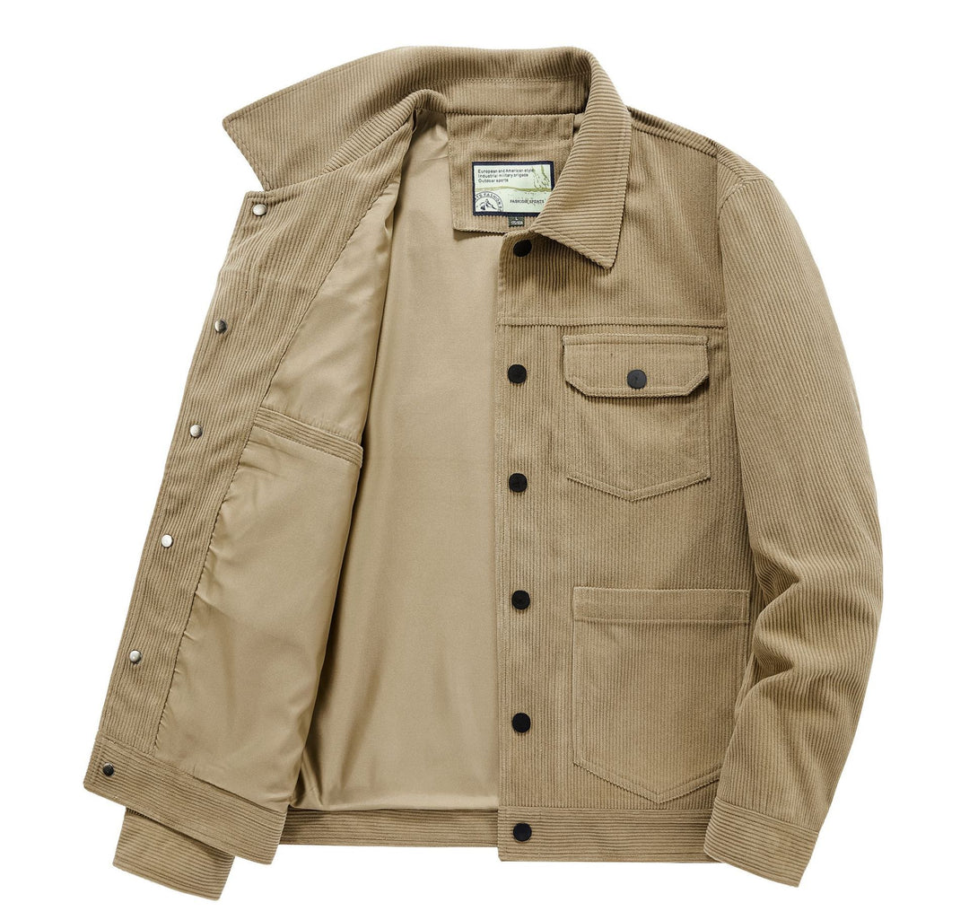Herren Lässige Cordjacke mit Praktischen Taschen Echo Archiv